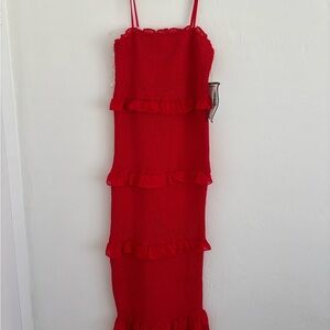 bebe Red Maxi Dress